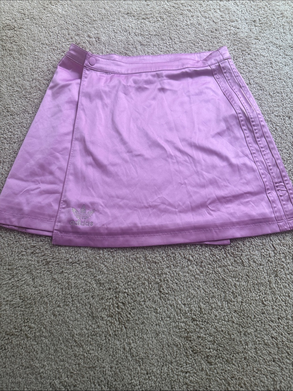 adidas Lilac Wrap-Style Mini Skirt